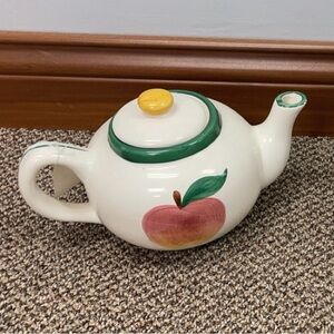 Vintage Tea Pot Apples Ceramic Asia Master Group Hong Kong
